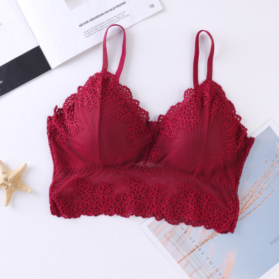 Sexy Lingerie Chest Pad Bra(Maroon)