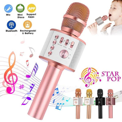 Wireless Bluetooth Karaoke Microphone Speaker Handheld