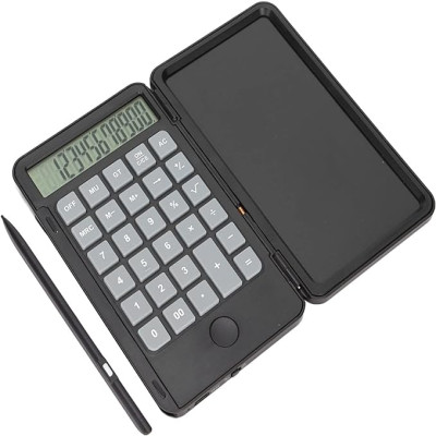 Portable Dual Power Writing Board Calculator ( black)