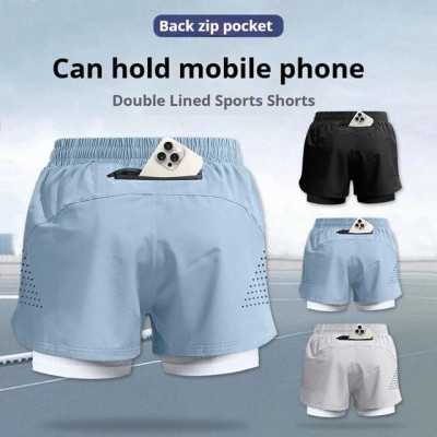 QuickGear Men’s Double Layer Shorts