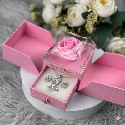 Pink Rose Gift Box